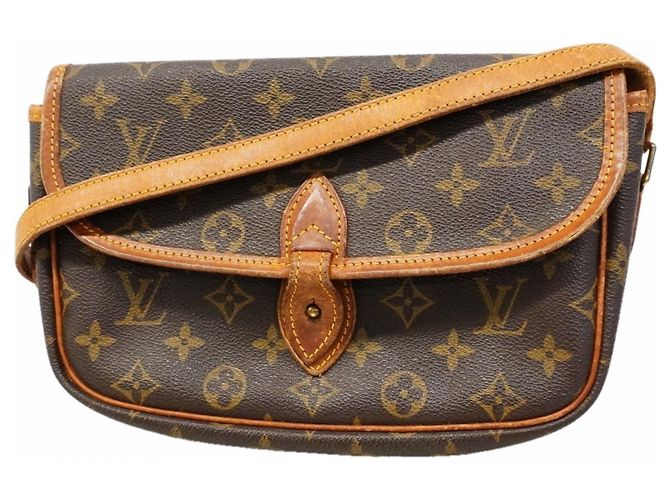 Borsa a spalla Louis Vuitton Monogram Gibeciere PM Marrone