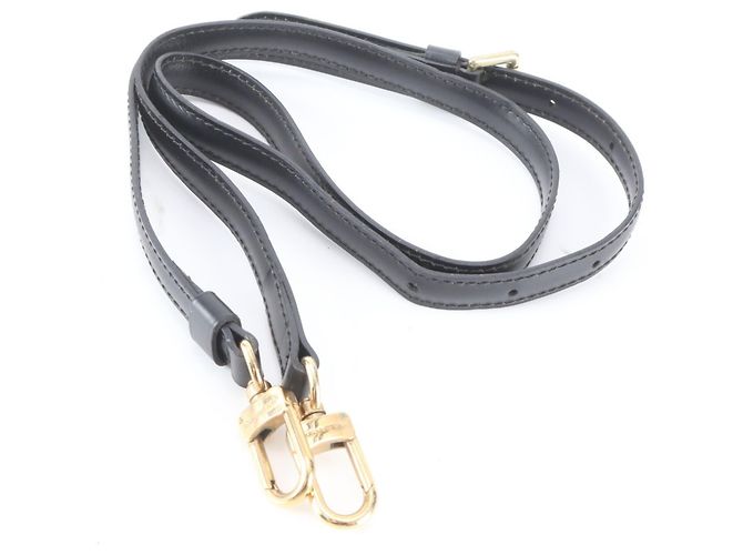 Louis Vuitton Black Leather Shoulder Strap for Handbag