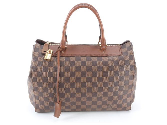 Bolsa Tote de couro Louis Vuitton Damier Greenwich