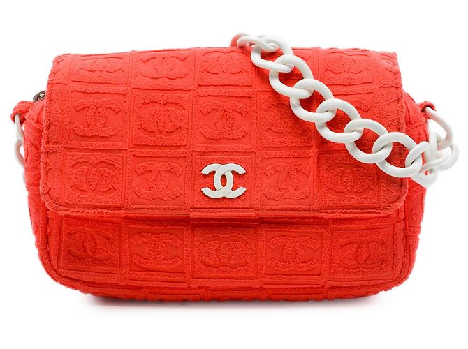 Bolso Chanel Orange Terry Cloth Sport Line