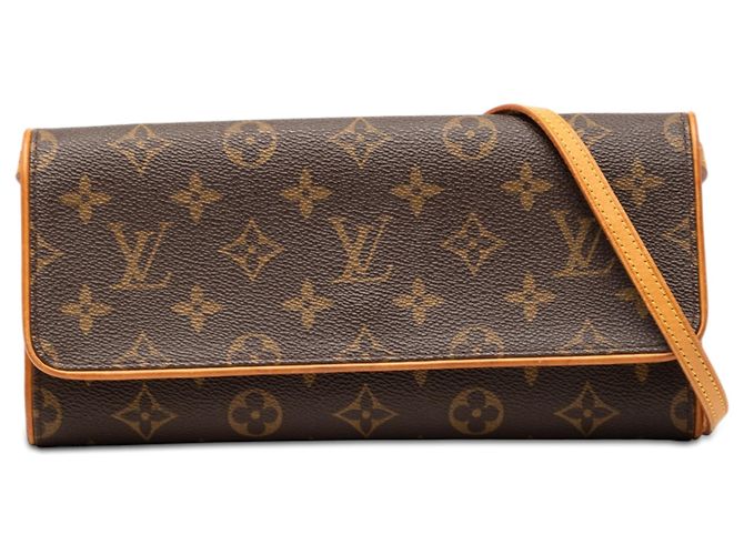 Louis Vuitton Pochette Twin GM Marrón Monogram Castaño