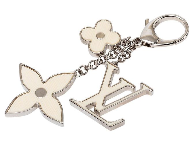 Portachiavi Louis Vuitton Fleur de Epi argentato Argento
