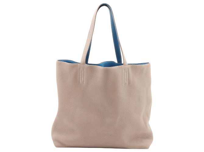 Hermès Gray Clemence Double Sens 36 Marrom
