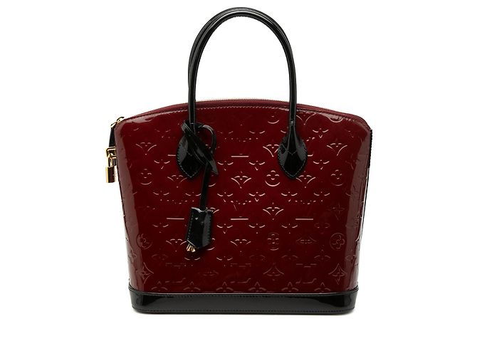 Louis Vuitton Red Monogram Vernis Lockit PM Rosso Bordò