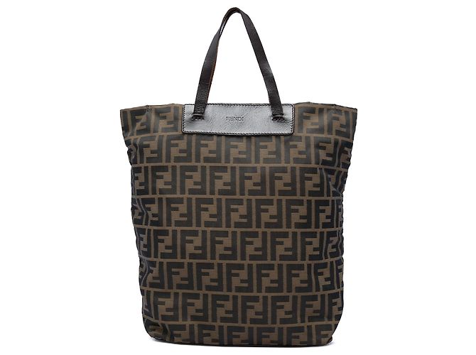 Fendi Tote aus braunem Zucca-Canvas