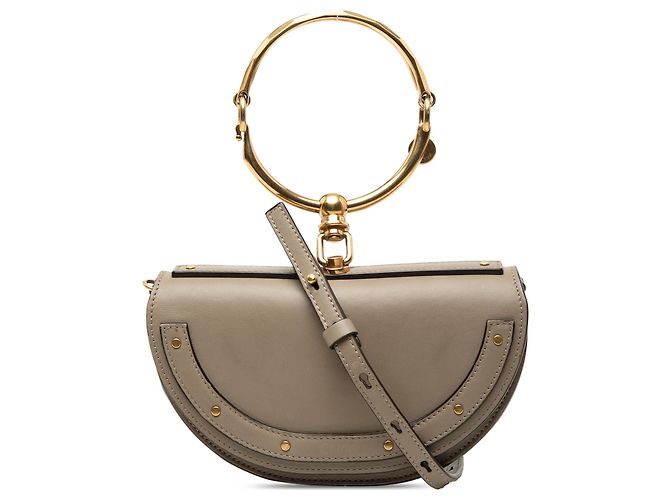 Bolsa tiracolo Chloé Gray Mini em couro de bezerro Nile Marrom