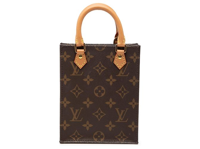 Louis Vuitton Petit Sac Plat en monogramme marron