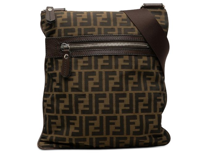 Fendi Marron Zucca Canvas Crossbody