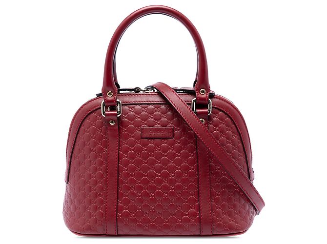 Borsa Gucci Red Mini Microguccissima Dome Satchel Rosso