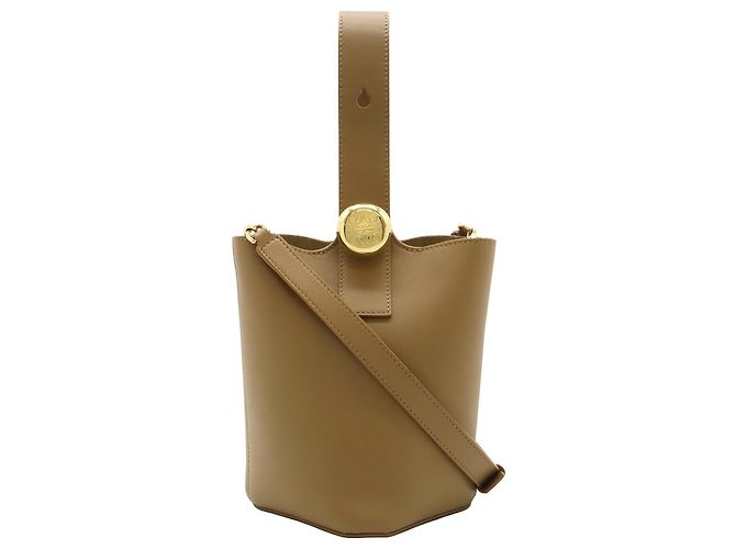 Borsa a secchiello LOEWE Brown Mini Leather Pebble Marrone