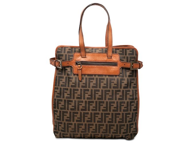 Fendi Tote aus braunem Zucca-Canvas