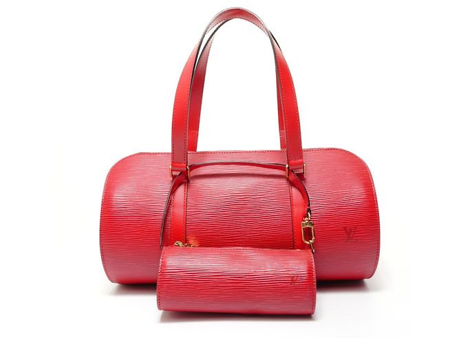 Borsa a Spalla Louis Vuitton Epi Soufflot - Rosso