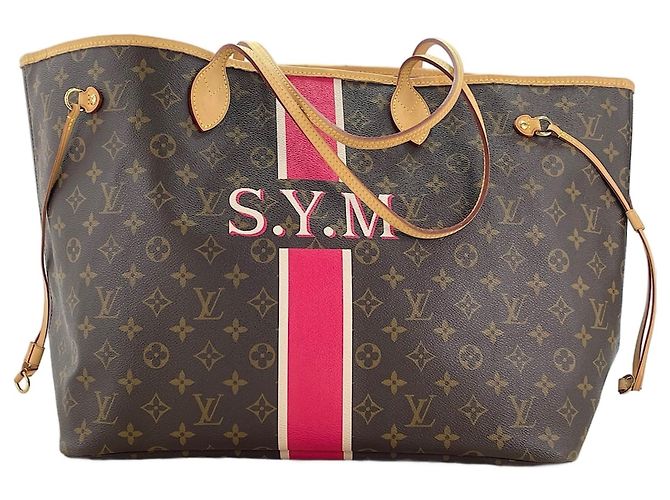 Borsa Tote Louis Vuitton Neverfull Heritage MM Marrone