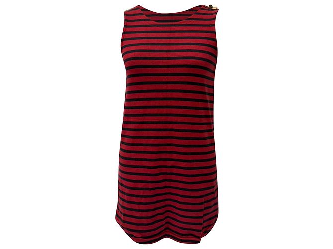 Mini abito a righe Sandro in cotone rosso