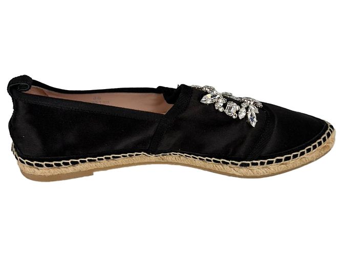 Espadrilles Roger Vivier Embellished in raso nero