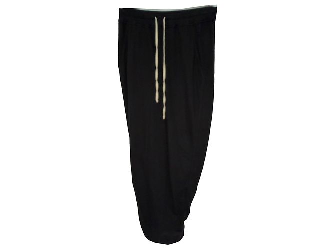 Falda midi Pillar con cordón Rick Owens DRKSHDW en algodón negro