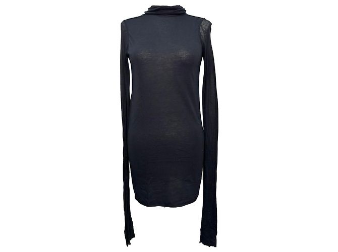 Rick Owens Rollkragenpullover aus schwarzer Wolle