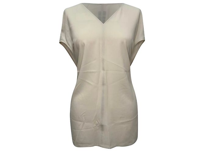 Camicetta con scollo a V Rick Owens in acetato bianco