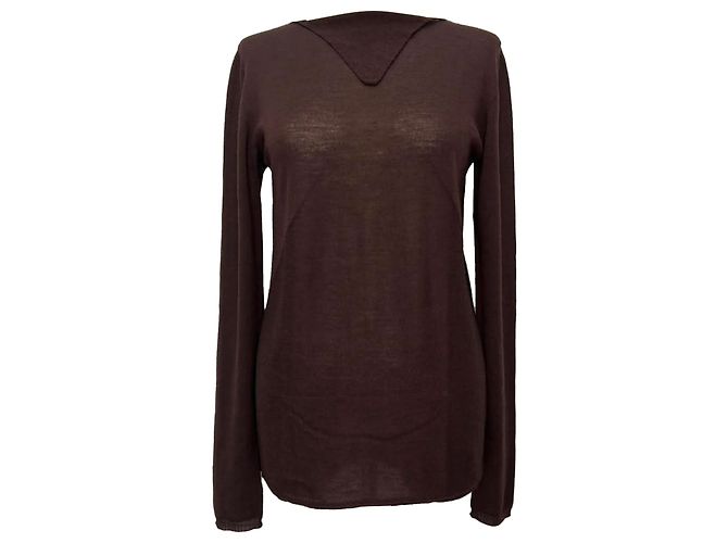 Rick Owens Strickpullover aus brauner Wolle 