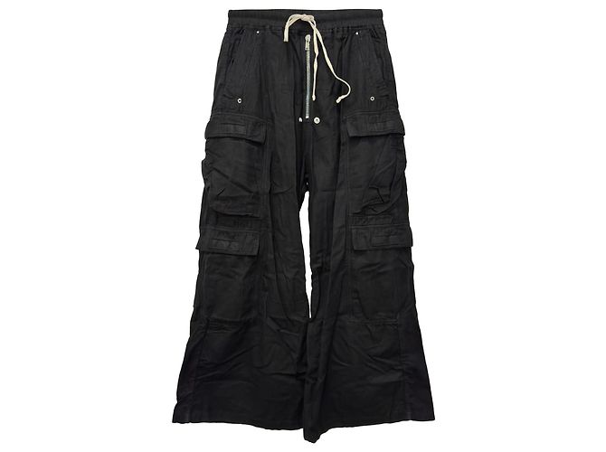 Rick Owens DRKSHDW Cargo Hose aus schwarzer Baumwolle