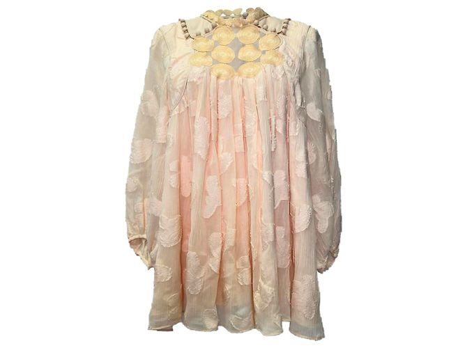 Chloé Bluse mit Cutout-Details aus rosa Baumwolle Braun Pink