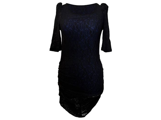 Vestido mini de renda Sandro em poliamida preta Preto