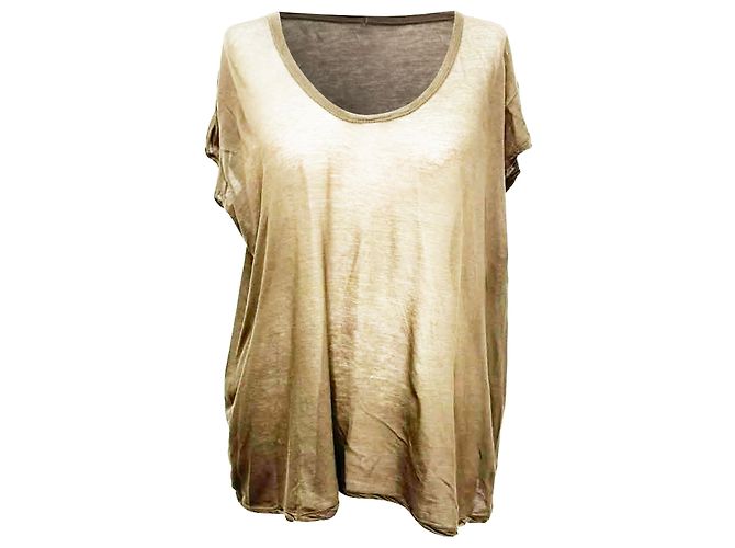 Camiseta Rick Owens de cuello redondo en algodón gris