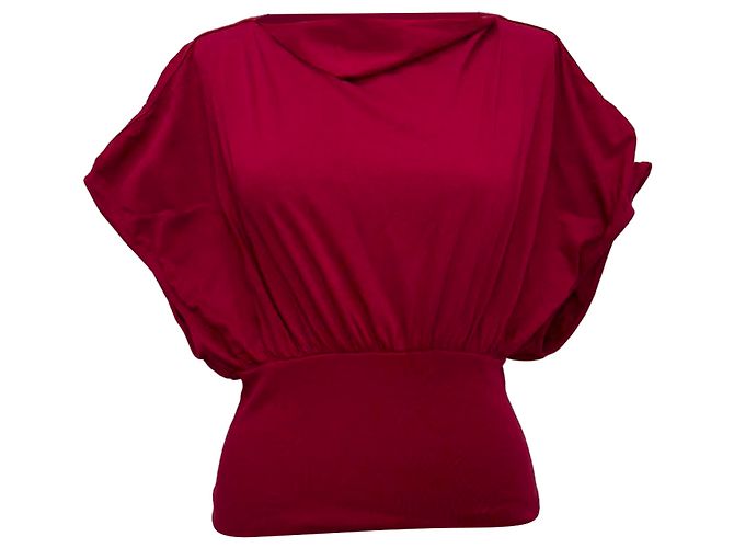 Blusa Rick Owens con scollo a barca e maniche corte in cotone rosa