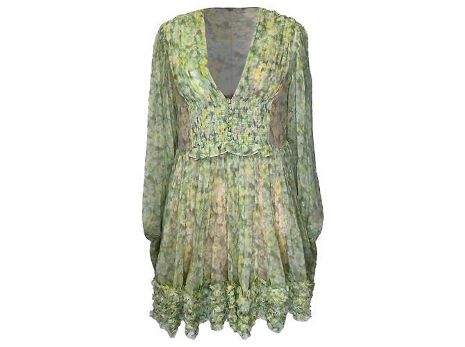 Stella Mc Cartney Mini abito con volant in seta floreale Stella McCartney