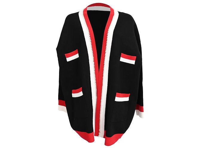 Cardigan aberto Sandro em viscose preta Preto