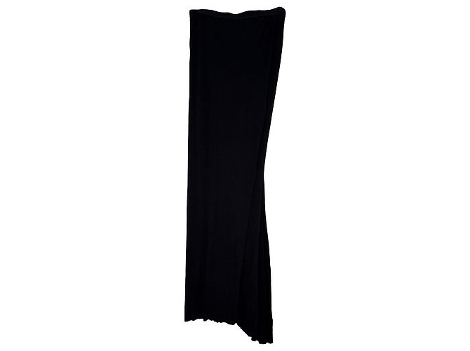 Falda maxi recta Rick Owens en viscosa negra Negro