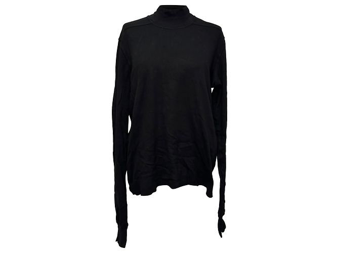 Rick Owens Rollkragenpullover aus schwarzer Baumwolle