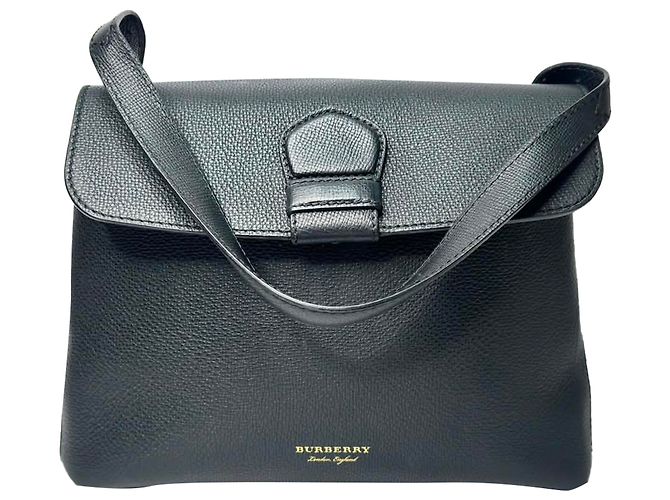 Borsa a tracolla Burberry Medium Camberley in pelle nera Nero