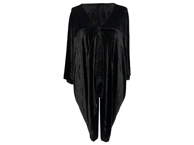 Top Em Oversized en terciopelo negro Rick Owens