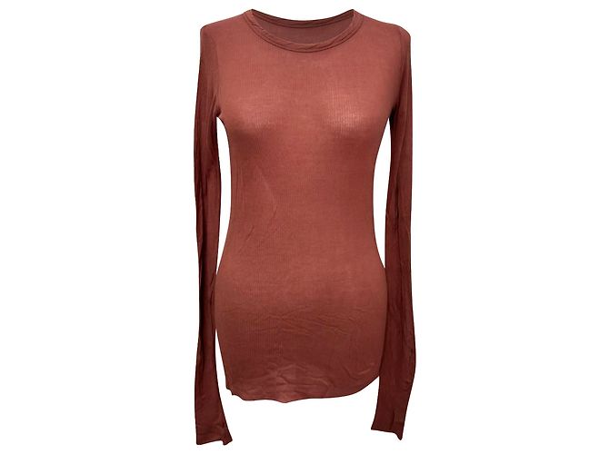 Rick Owens Rippstrick-Top aus roter Viskose