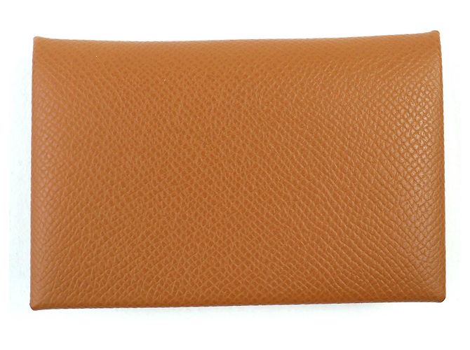 Hermès Bearn Epsom Trifold Wallet Golden
