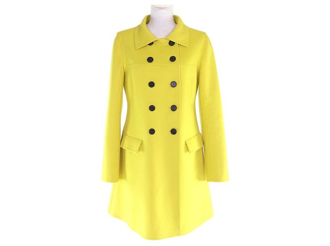 Doppelreihiger Mantel Christian Dior Gelb