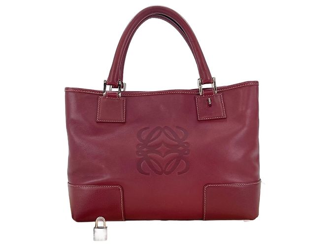 Borsa Loewe Amazona 28 Anagram in rosso