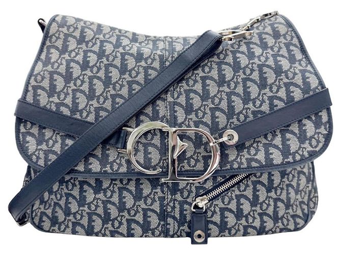 Borsa a Spalla Christian Dior Trotter Blu