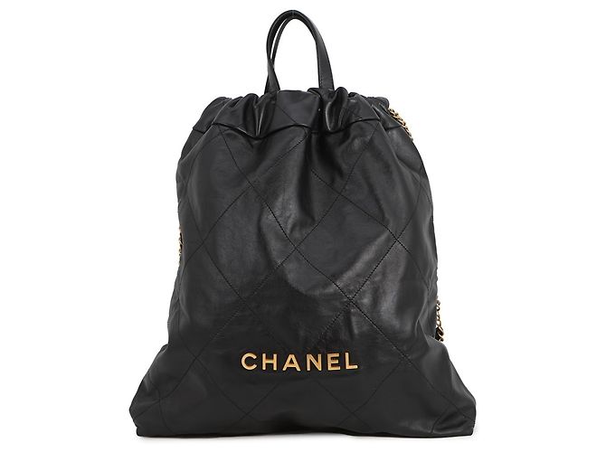 Chanel Handtasche in glänzendem Kalbsleder Schwarz