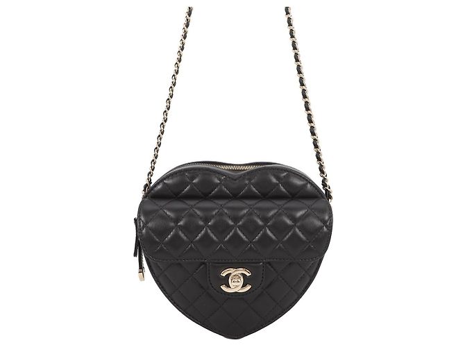 Borsa a tracolla Chanel Matelassé in agnello Nero