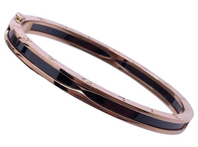 Bulgari Bracciale Bvlgari B.zero1 in oro rosa 18k e ceramica nera D'oro
