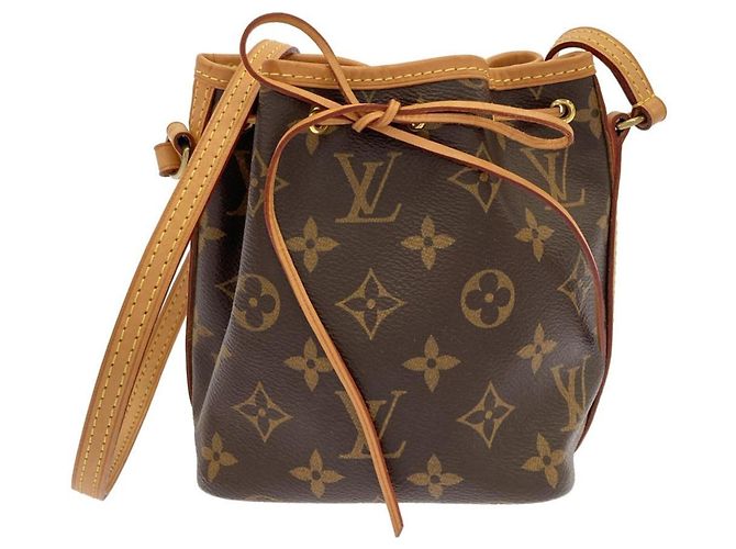 Noe Bolsa de Ombro Louis Vuitton Monogram Nano Noé Marrom