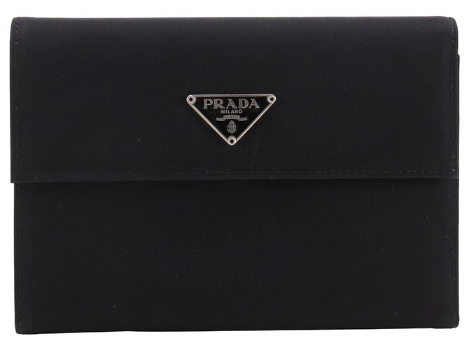 Prada Black Nylon Tri-fold Wallet