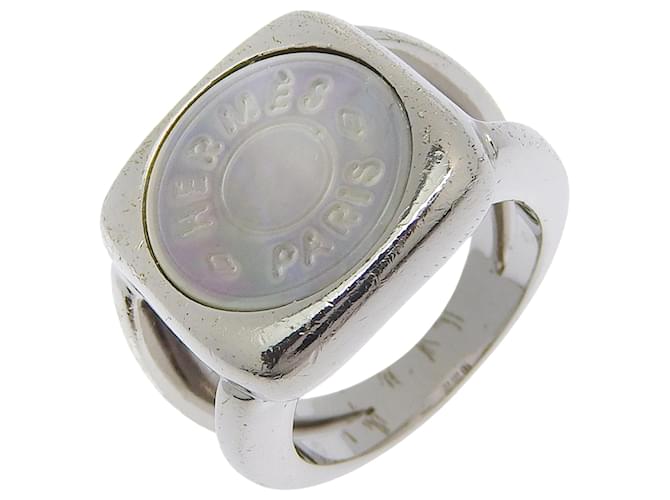 Hermès Hermes HERMES Corozo Serie Ring Silber 