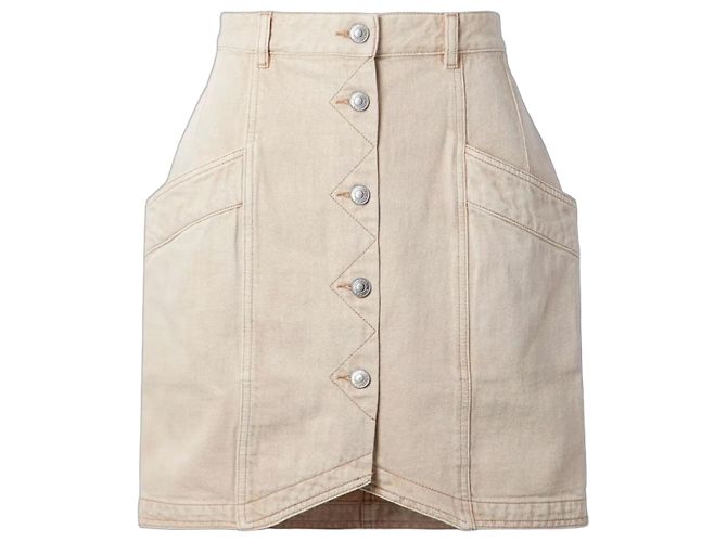 Isabel Marant Etoile Isabel Marant Étoile Gonna Mini in Denim Sabel - Beige