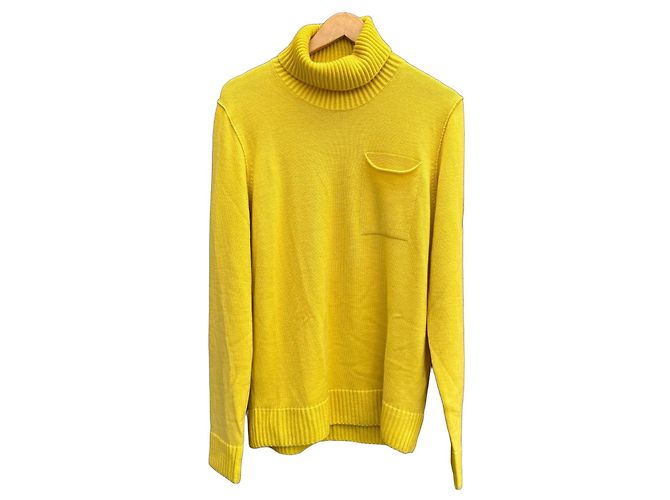 Stone Island Gelber Woll-Rollkragenpullover