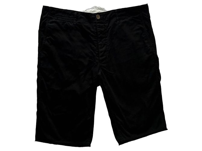 Visvim Giza Cotton Black Chino Shorts - XL