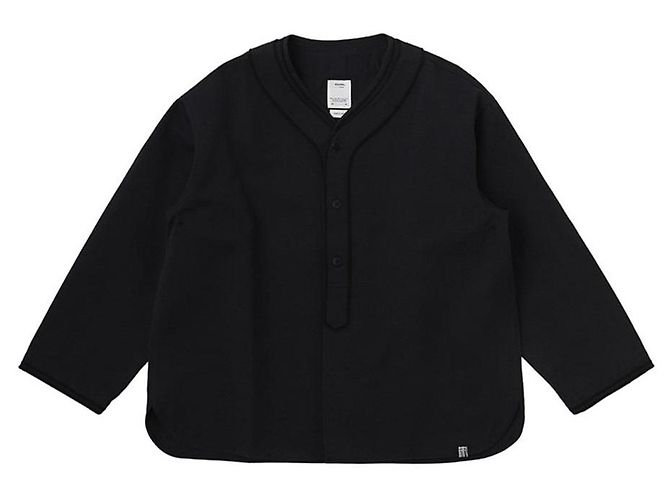 visvim Camicia Dugout Nera Lana Lino Nero 
