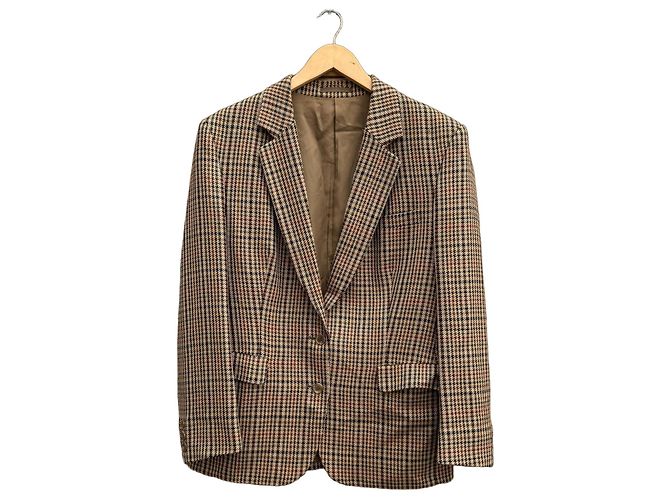Burberrys Wollblazer mit Karomuster Braun Rot Blau Grün